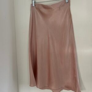Vince bias cut midi satin Skirt
